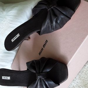 Miu Miu leather slides